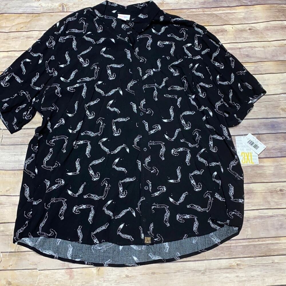 NWT Lularoe Michael Top Hawaiian Surf Print 3X